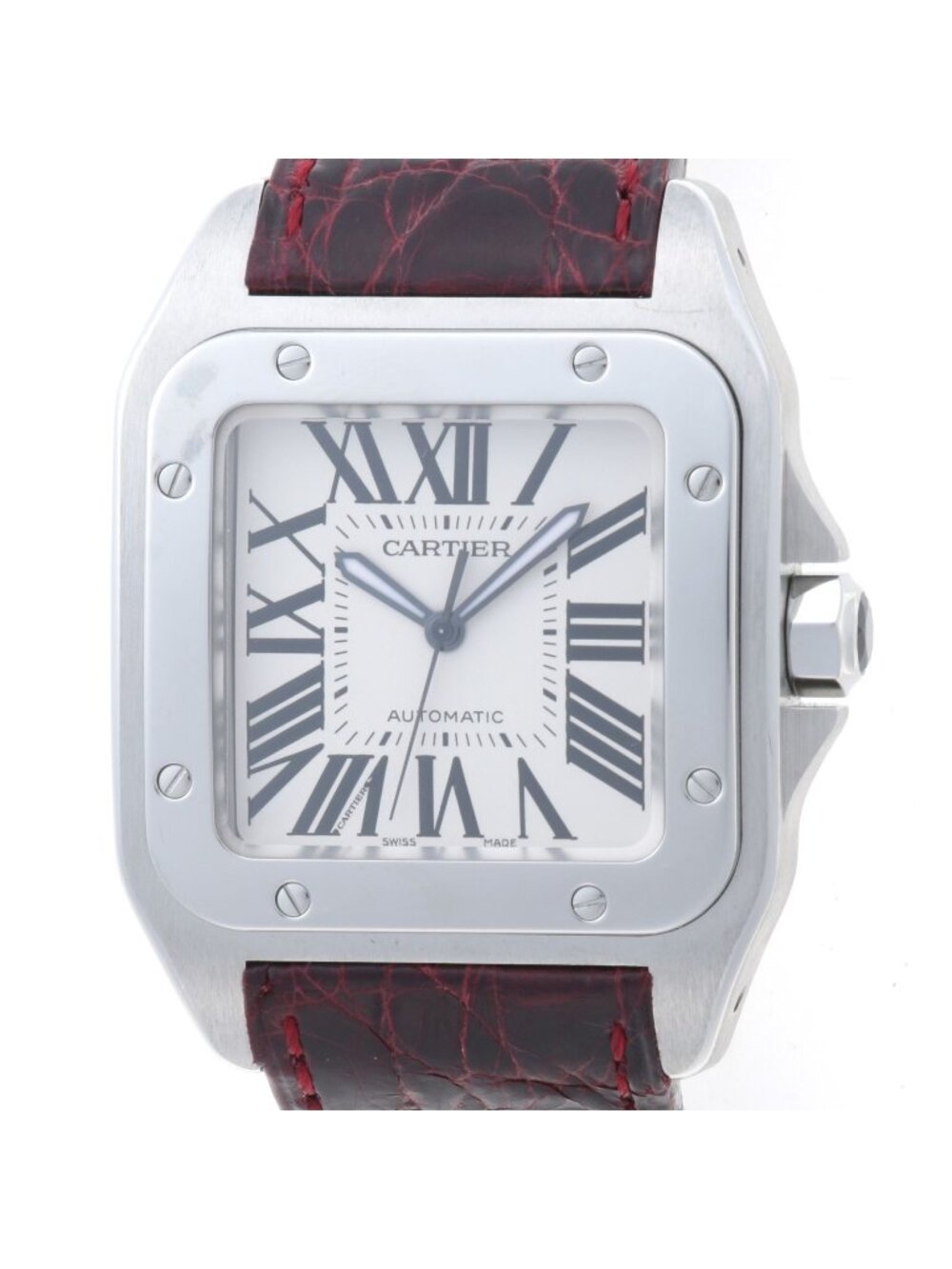 Cartier 100 LM Silver Watch Stainless Steel Automatic